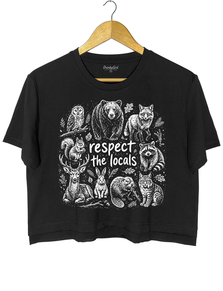 Wildlife Respect The Locals Crop Top