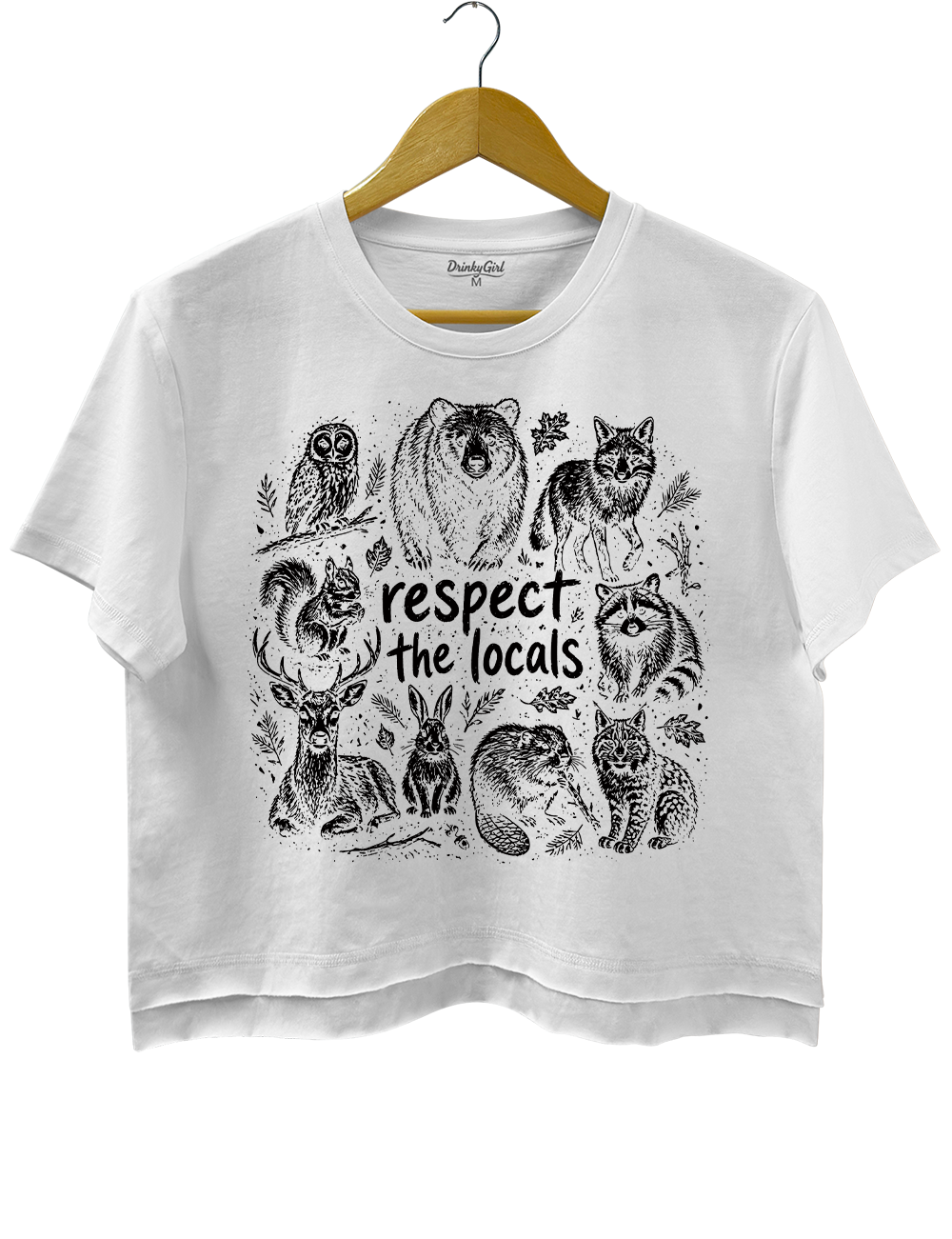 Wildlife Respect The Locals Crop Top