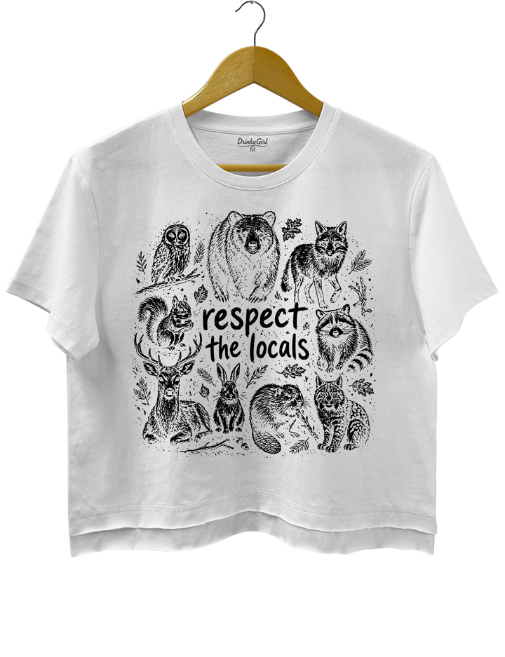 Wildlife Respect The Locals Crop Top