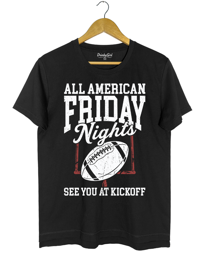 All American Friday Nights See You At Kickoff Crop Top