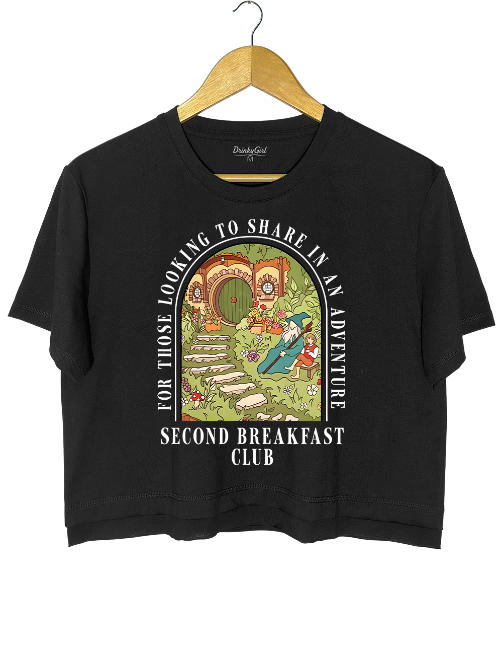 Second Breakfast Club Adventure Bookish Fantasy Crop Top