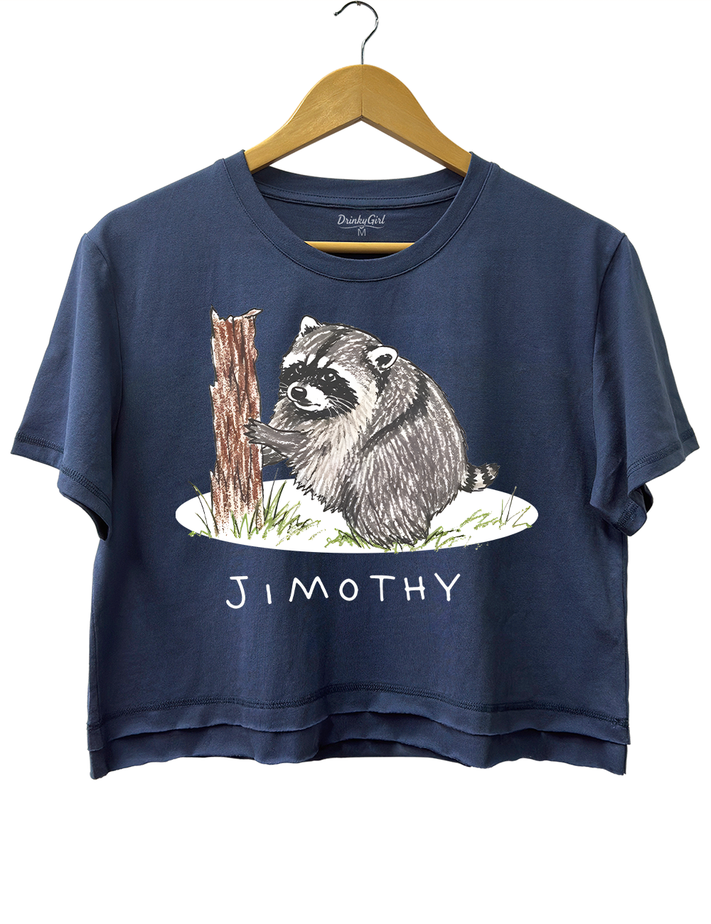 Cute Baby Raccoon Jimothy Crop Top