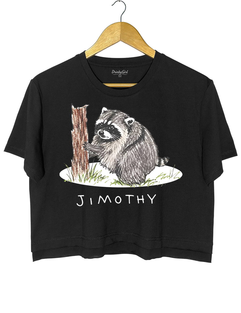 Cute Baby Raccoon Jimothy Crop Top