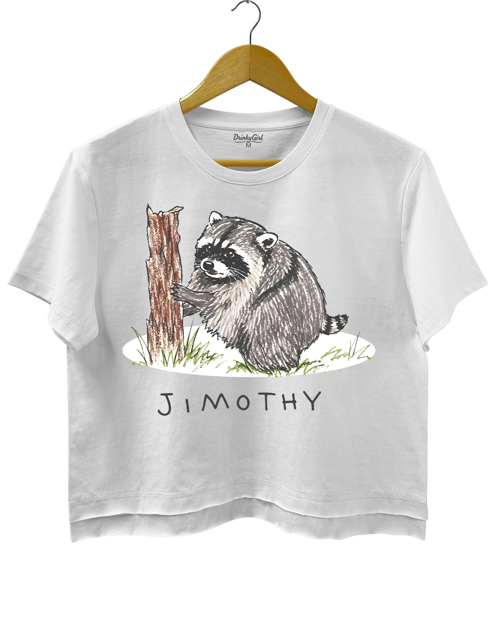 Cute Baby Raccoon Jimothy Crop Top