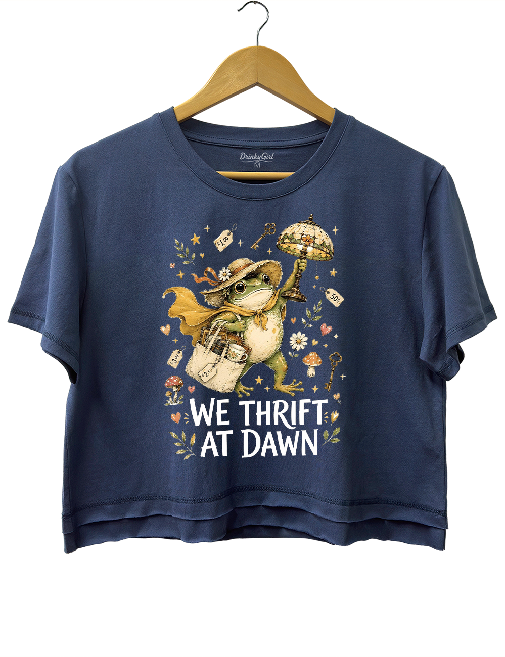 We Thrift At Dawn Crop Top