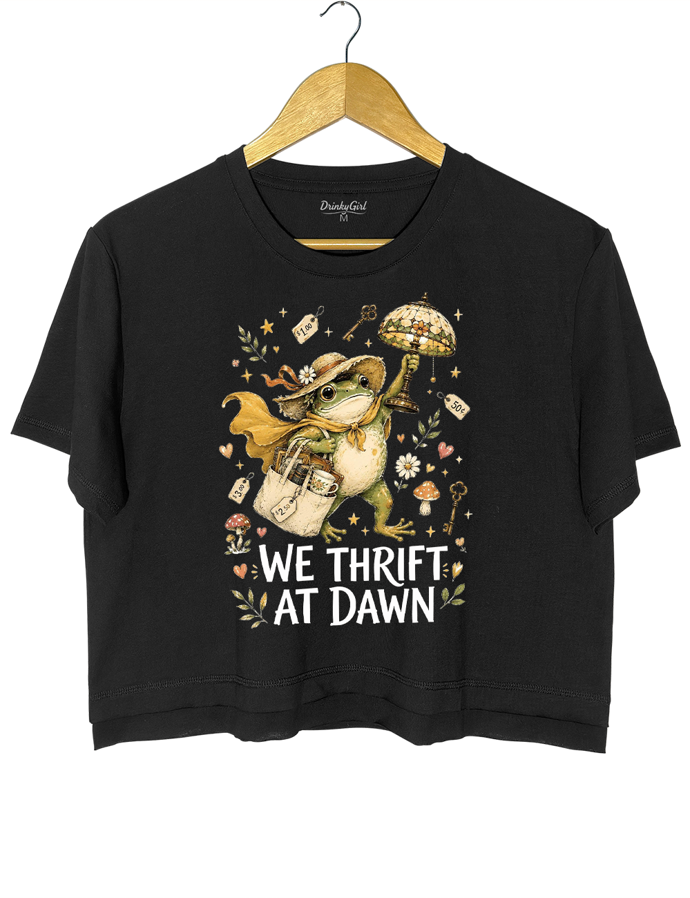 We Thrift At Dawn Crop Top