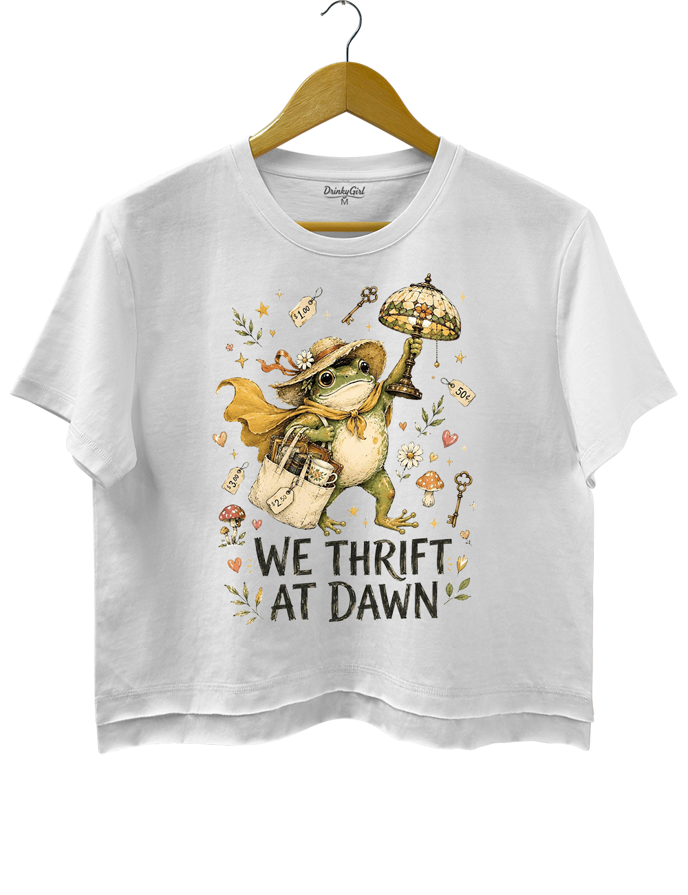 We Thrift At Dawn Crop Top
