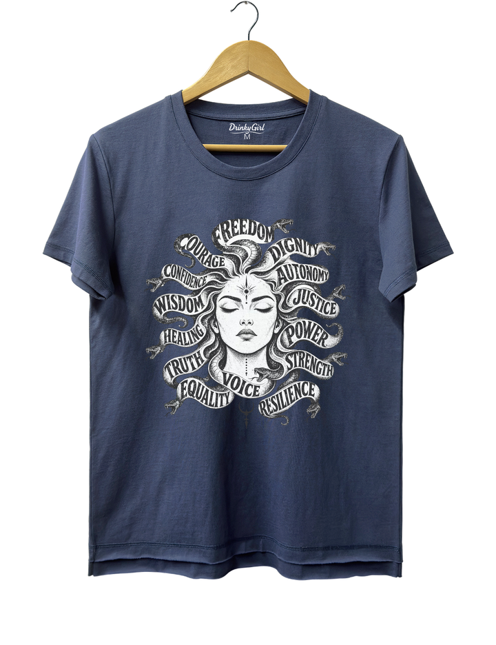 Medusa Mythical Tee - Navy Blue