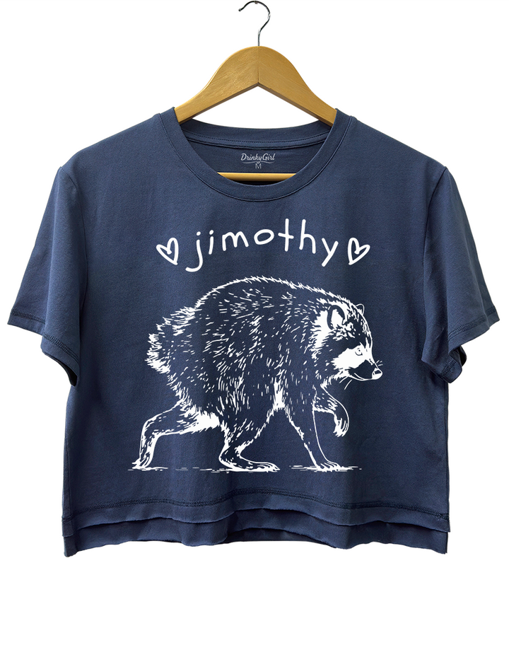 Short Spine Raccoon Jimothy Crop Top