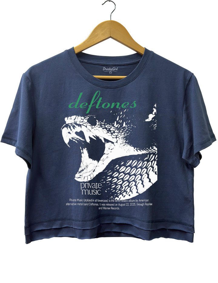 Deftones Snake Crop Top