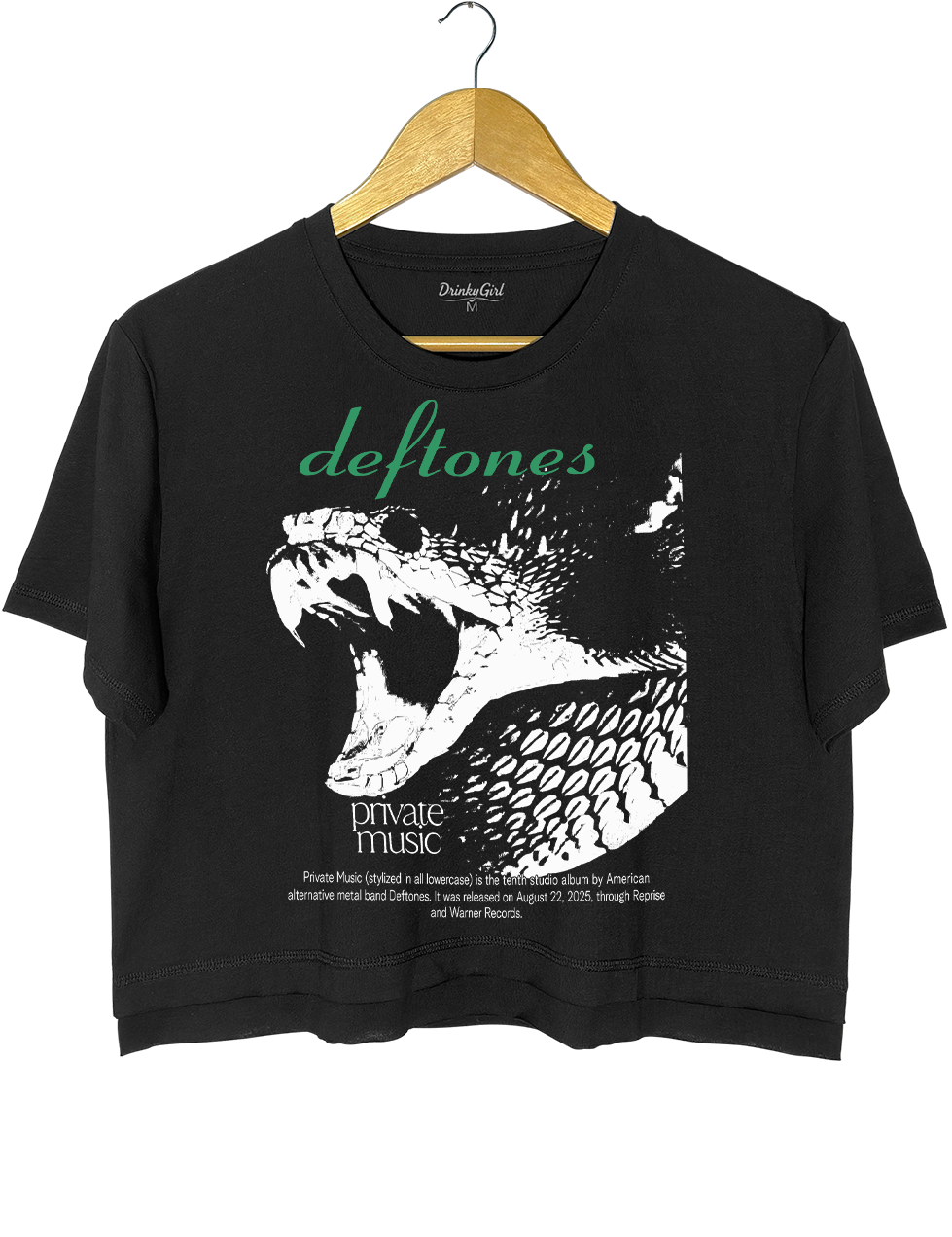 Deftones Snake Crop Top