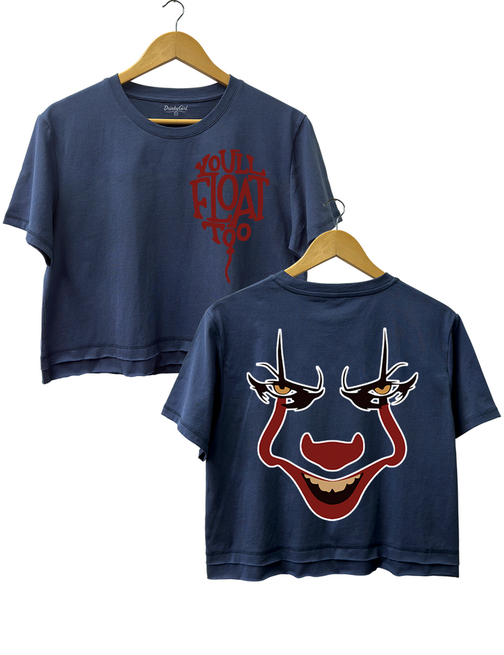 Horror Clown Balloon Crop Top