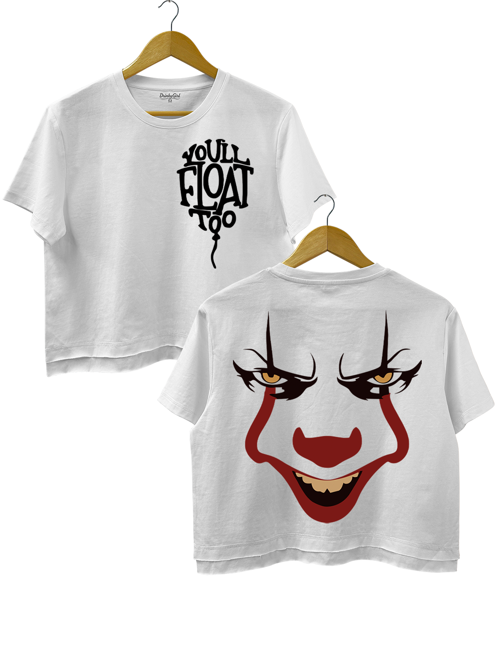 Horror Clown Balloon Crop Top
