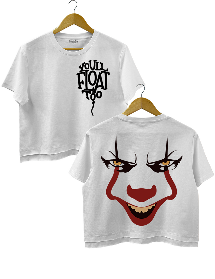 Horror Clown Balloon Crop Top