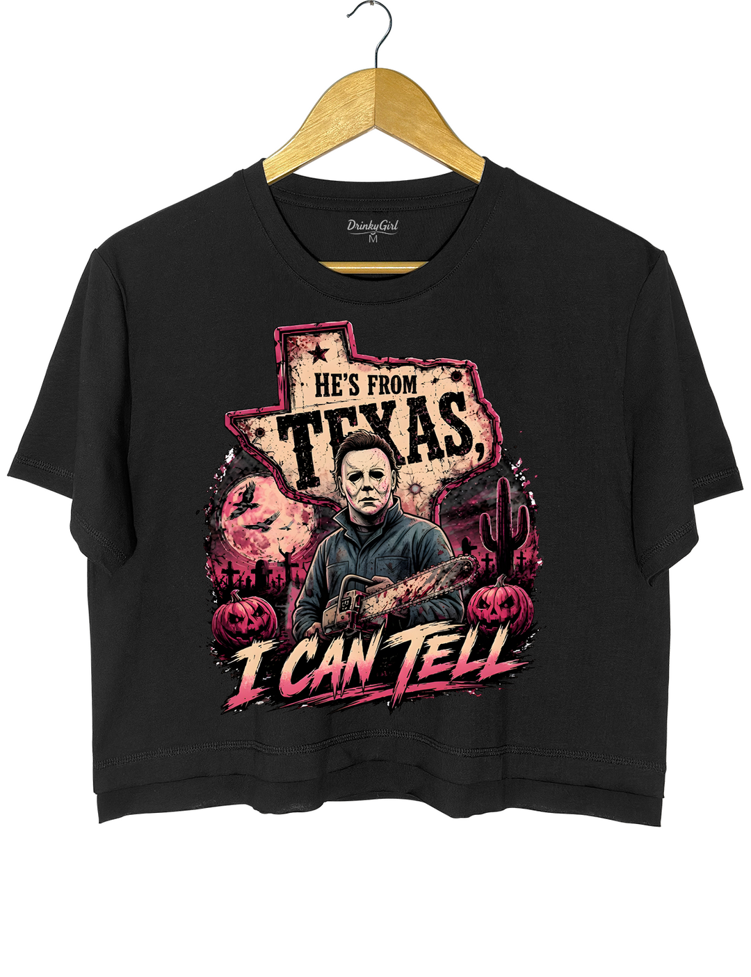 He‘s From Texas I Can Tell Michael Crop Top