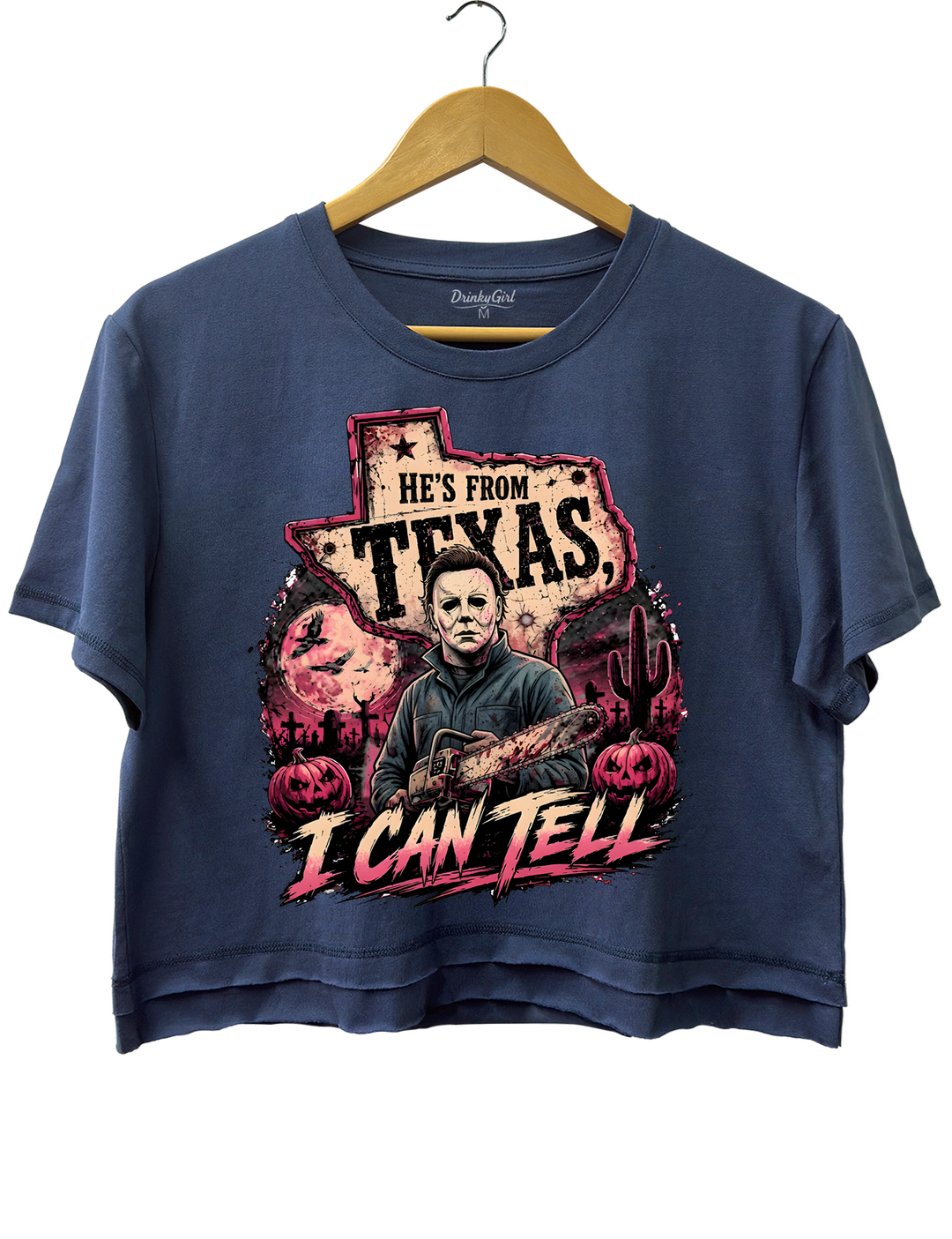 He‘s From Texas I Can Tell Michael Crop Top