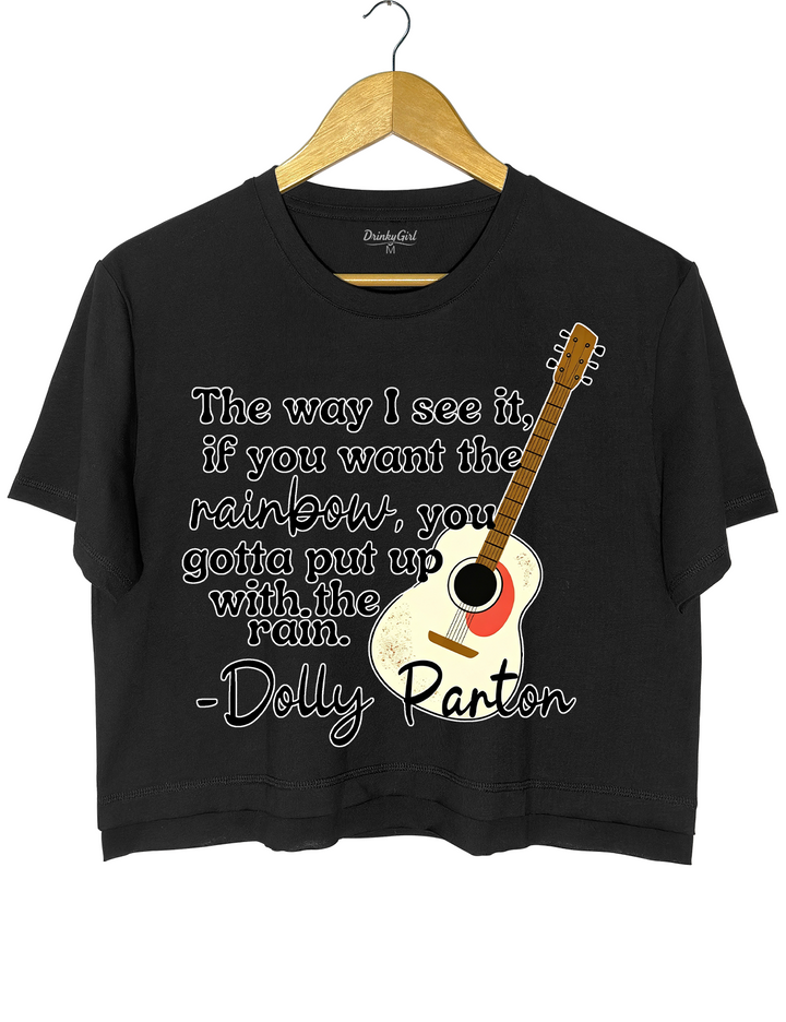 Dolly Parton Quote Crop Top