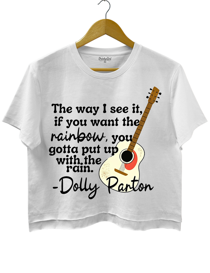 Dolly Parton Quote Crop Top