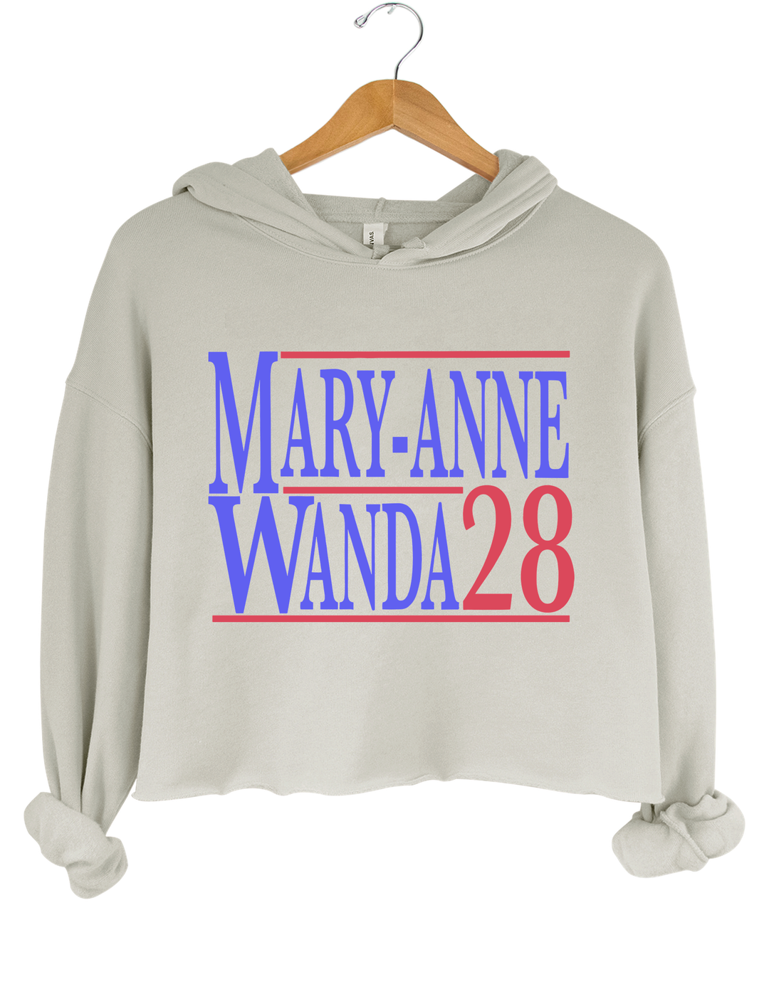 Mary Anne And Wanda for President The Chicks Best Friends Crop Hoodie