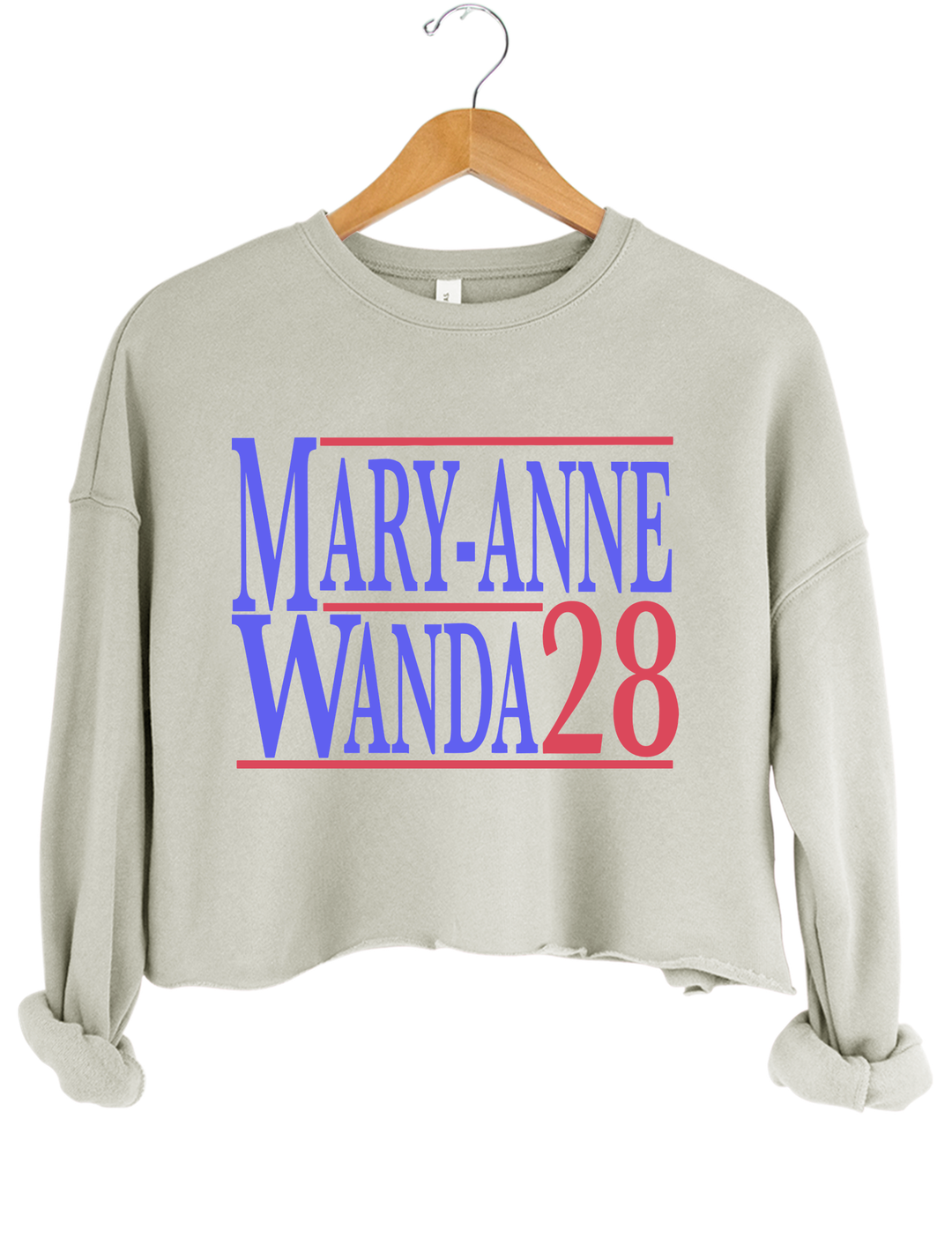 Mary Anne And Wanda for President The Chicks Best Friends Crop Sweatshirt
