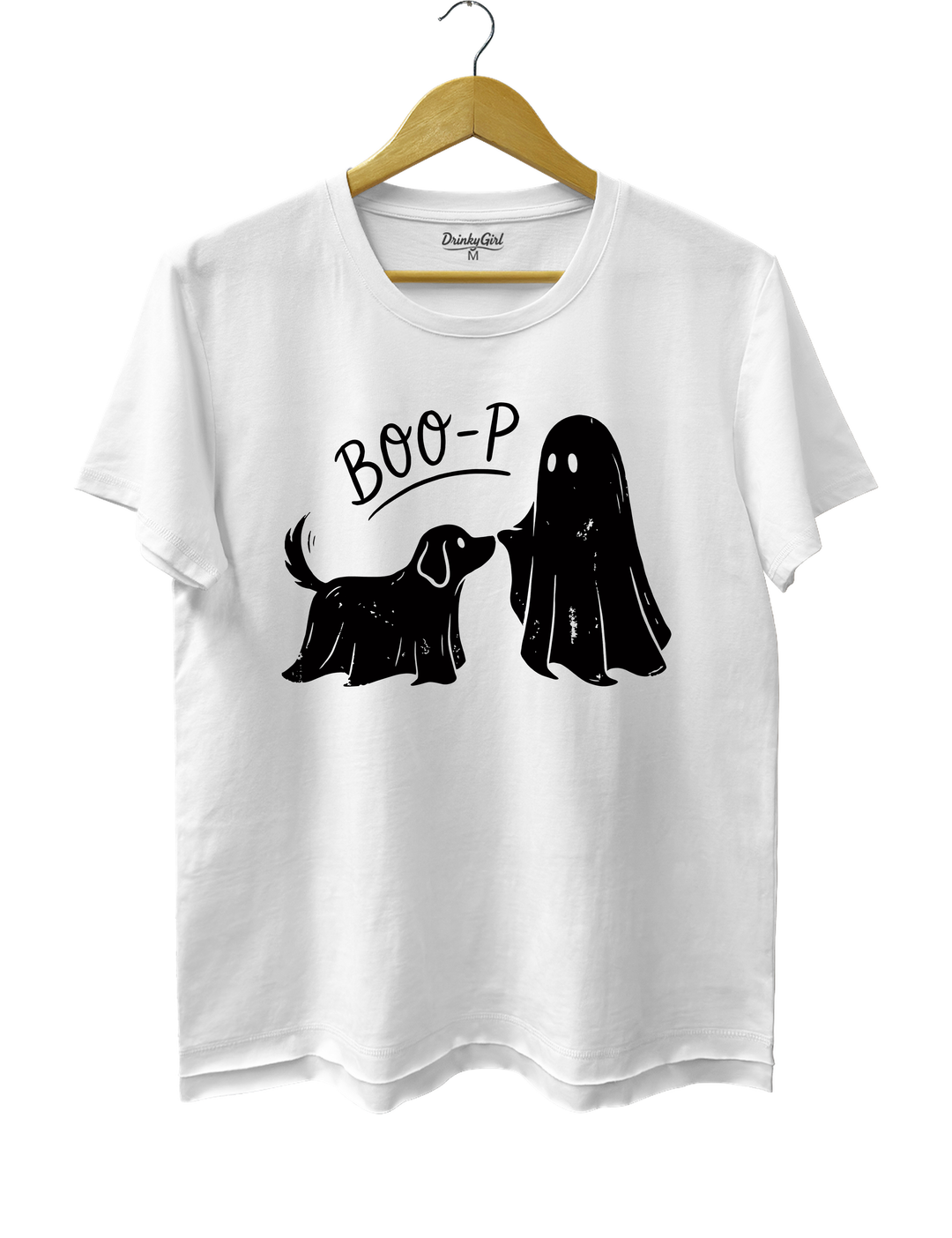 Boo-p Ghost Dog Funny Halloween Tee