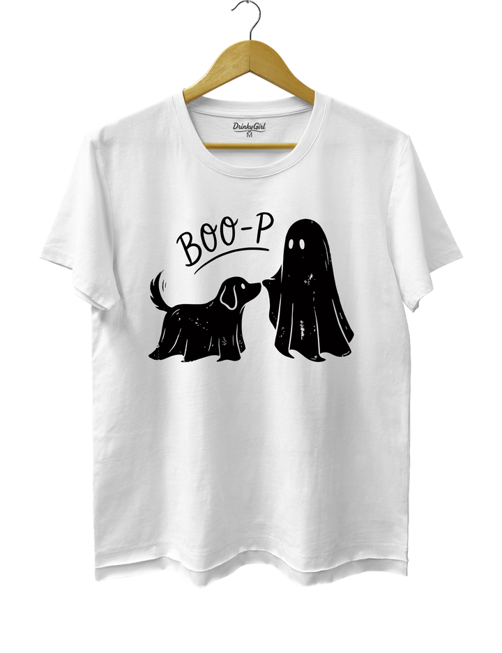 Boo-p Ghost Dog Funny Halloween Tee