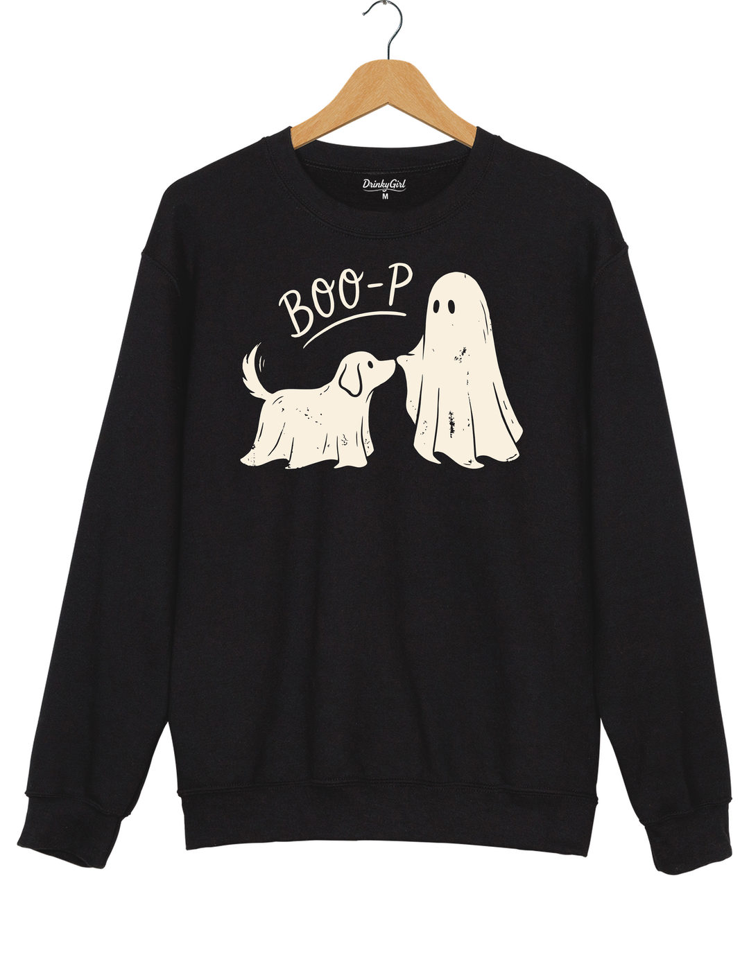 Boo-p Ghost Dog Funny Halloween Sweatshirt