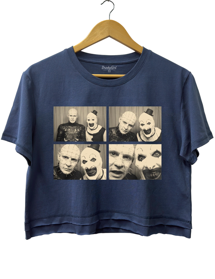 Art the Clown &amp; Pinhead Photo Booth Crop Top