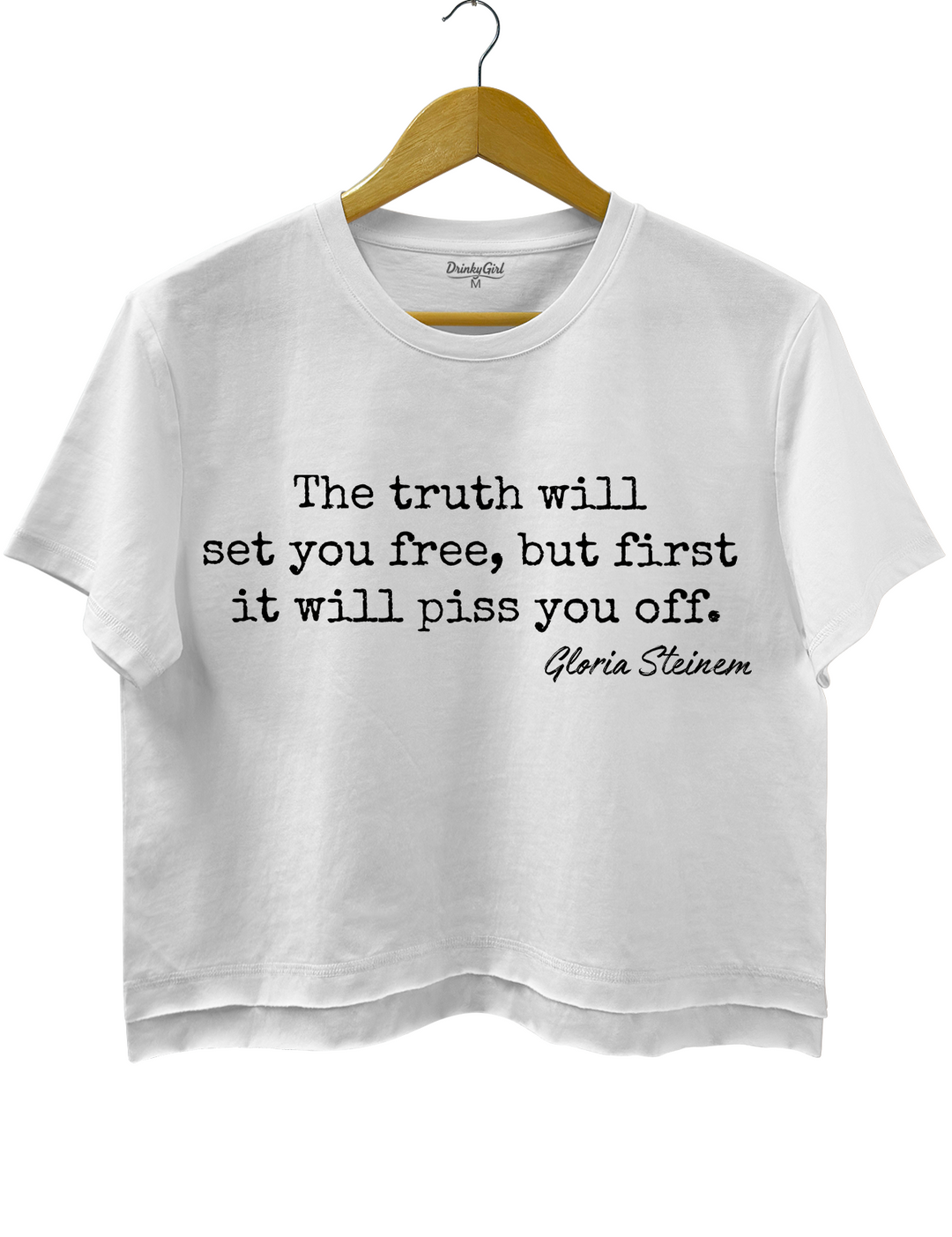 Gloria Steinem The Truth Will Set You Free Quote Crop Top