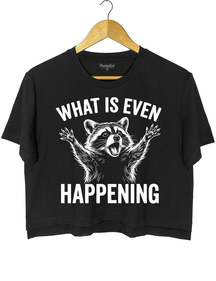 What Is Even Happening Raccoon Crop Top