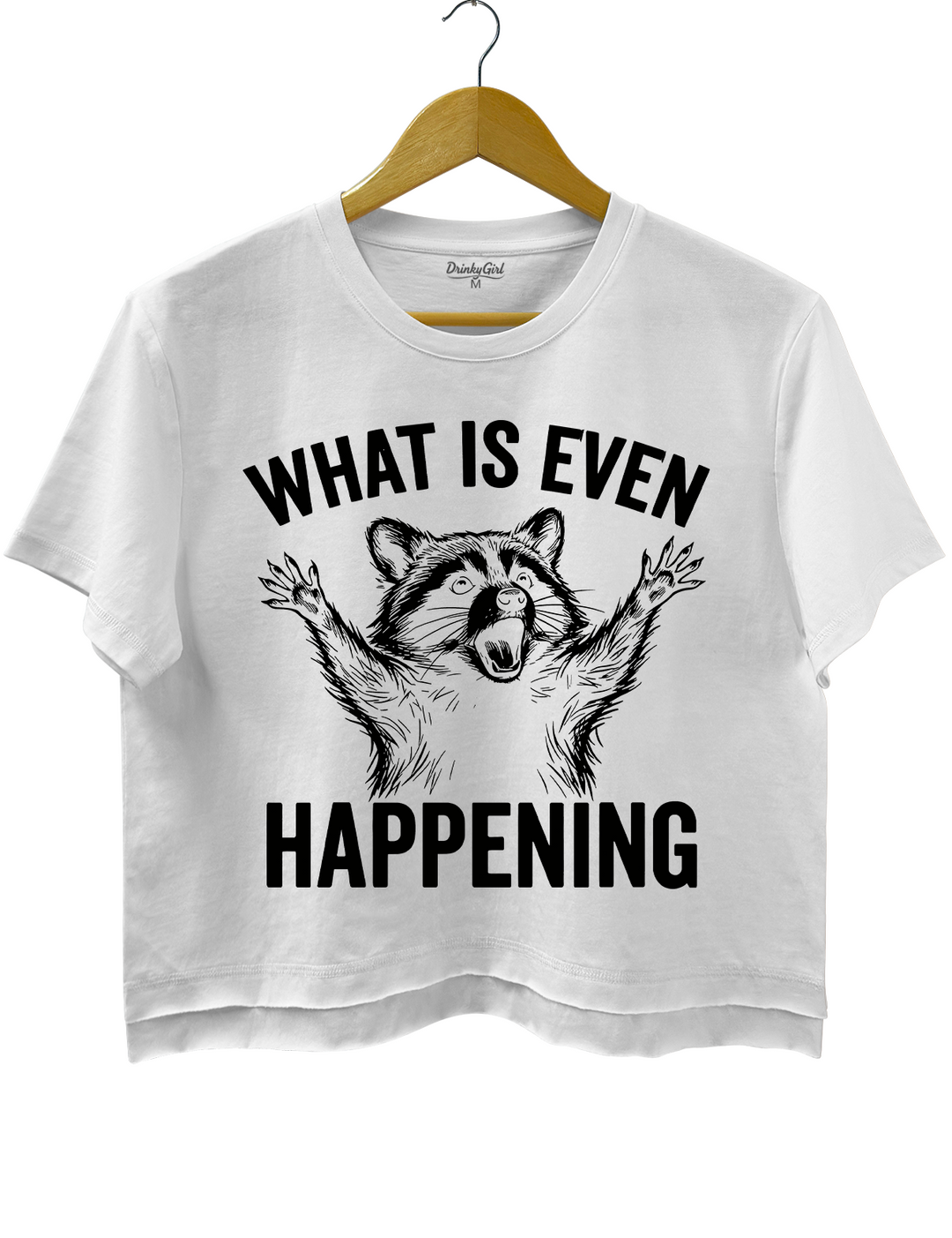 What Is Even Happening Raccoon Crop Top