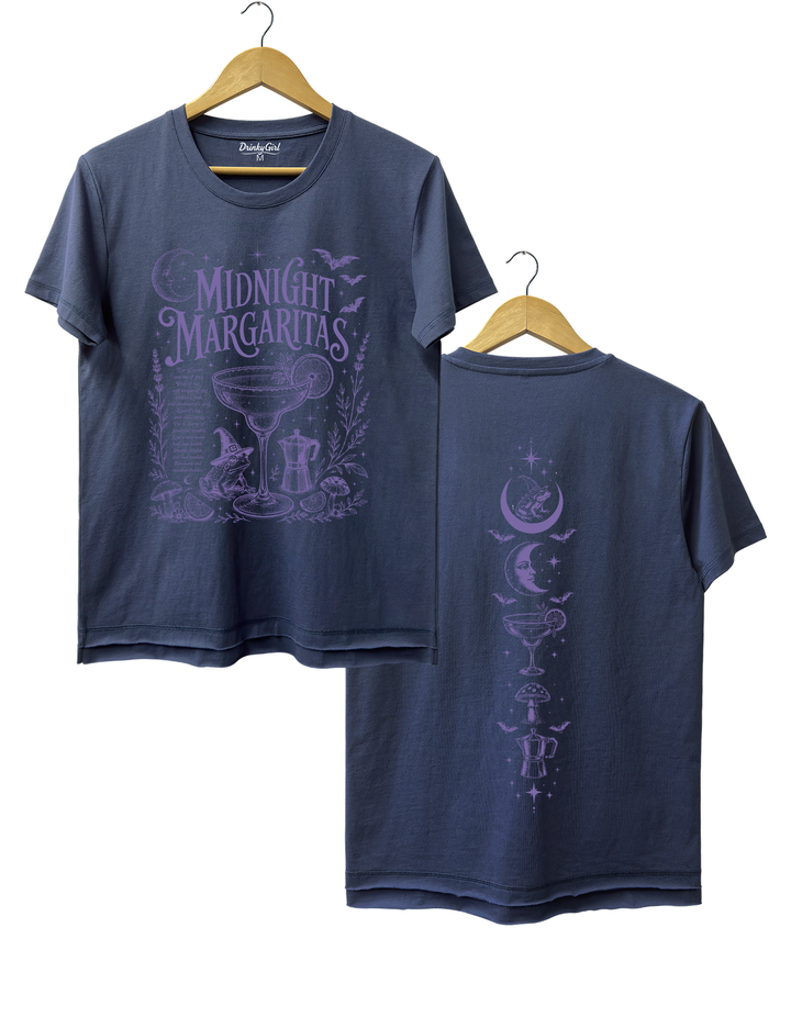 Midnight Margaritas Witchy Halloween Tee