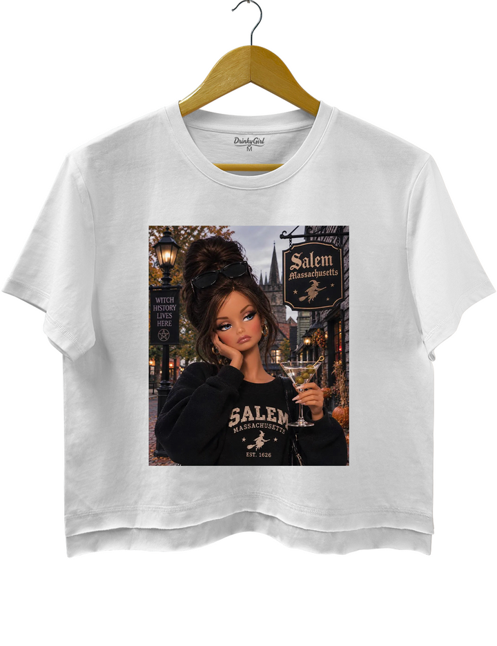 Salem Massachusetts Halloween Doll Crop Top