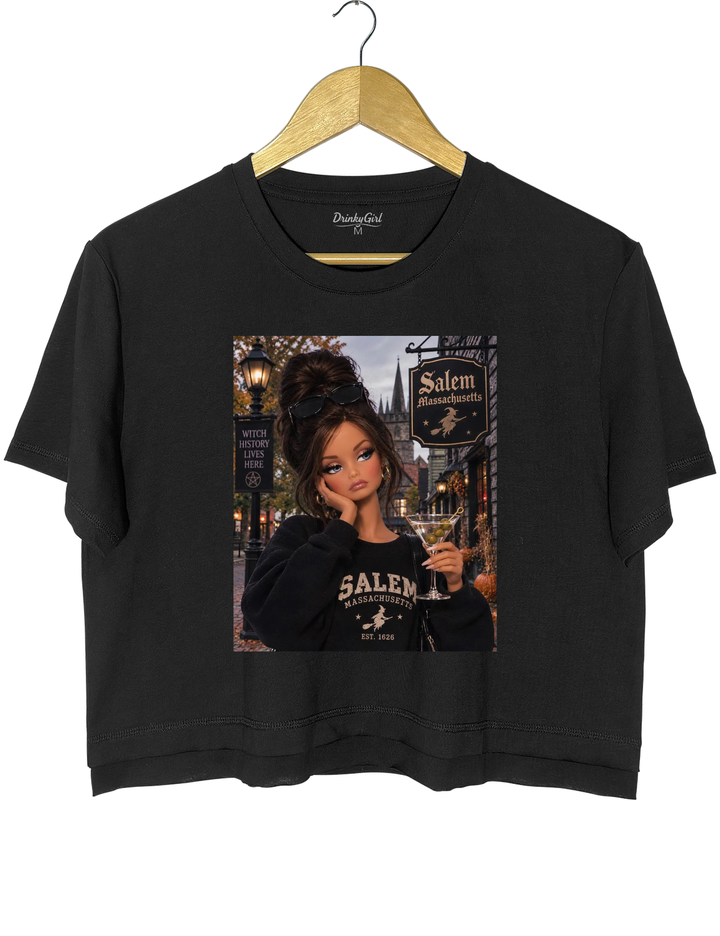 Salem Massachusetts Halloween Doll Crop Top