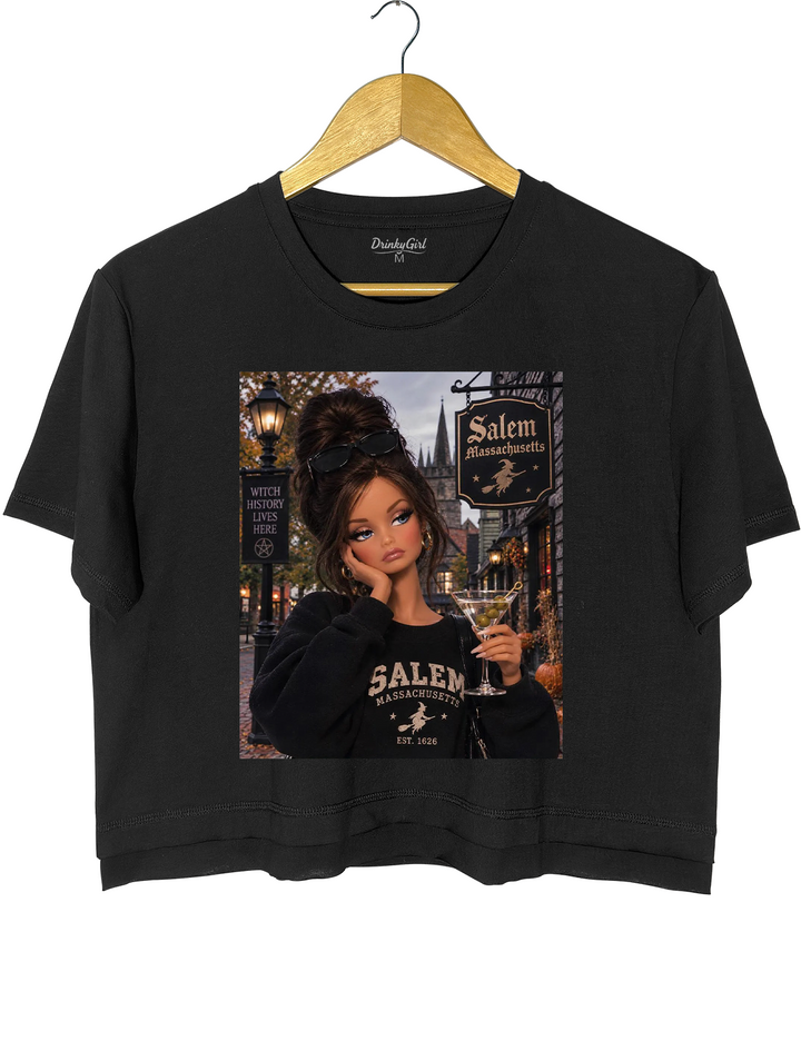 Salem Massachusetts Halloween Doll Crop Top