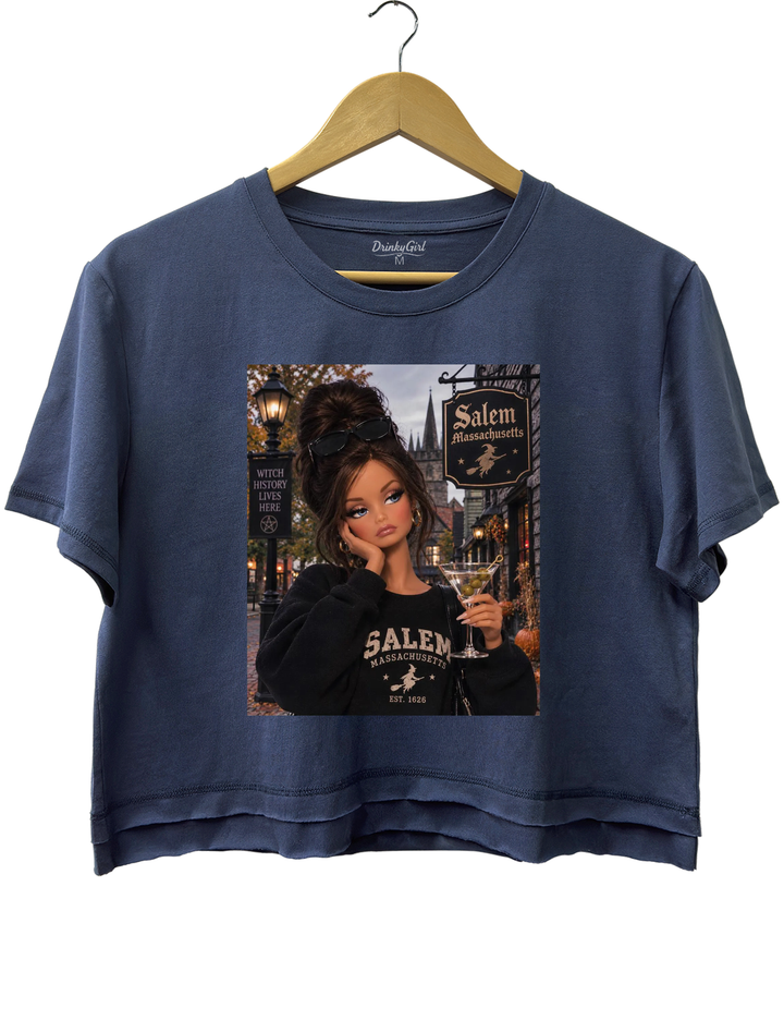 Salem Massachusetts Halloween Doll Crop Top