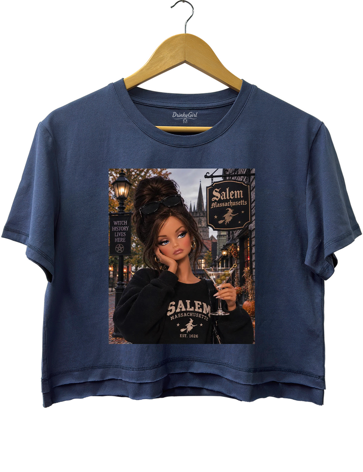 Salem Massachusetts Halloween Doll Crop Top