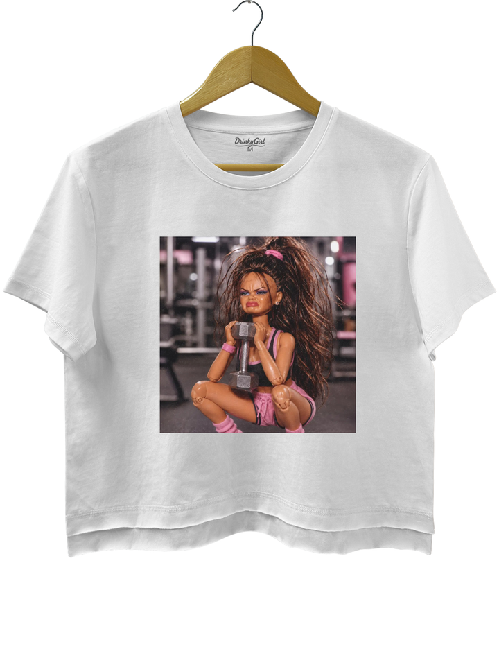 Fitness Doll Face Meme Crop Top