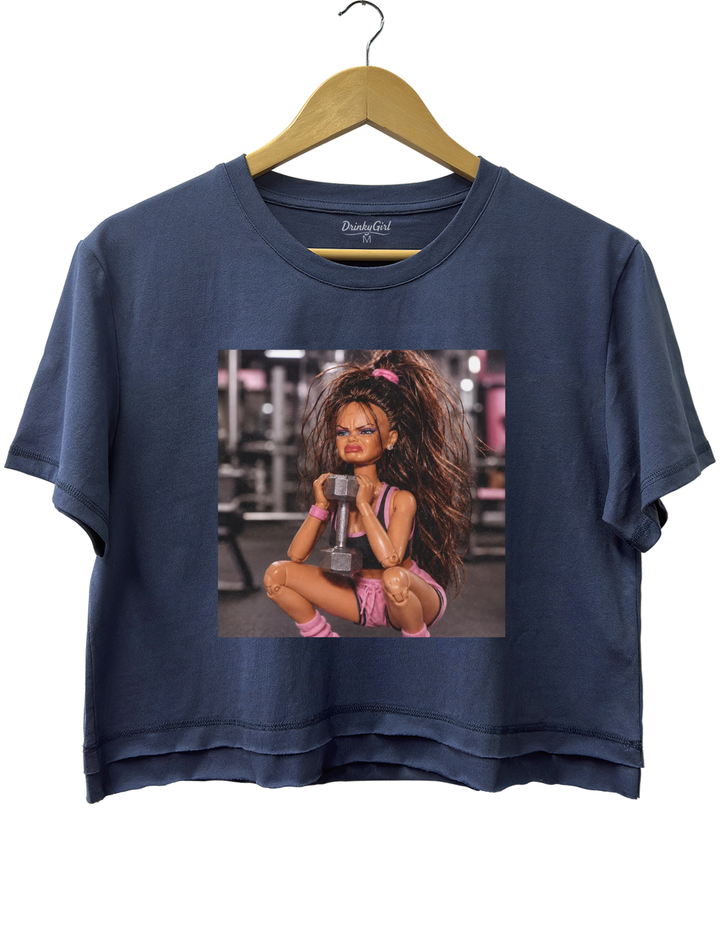 Fitness Doll Face Meme Crop Top