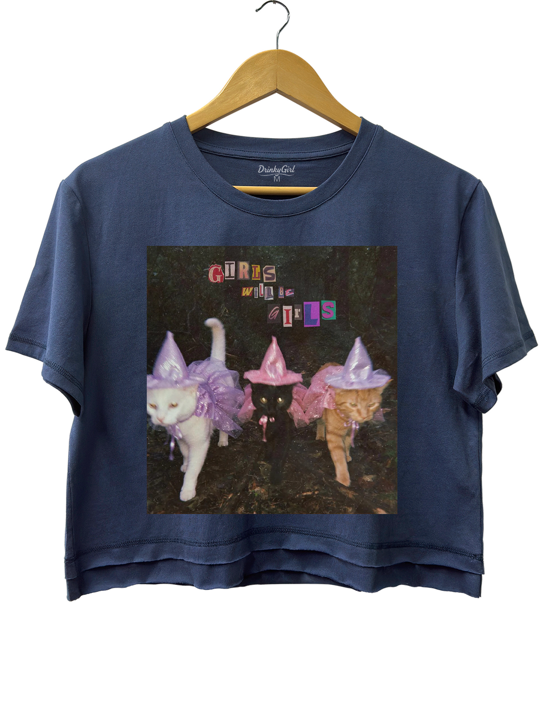 Halloween Witch Cats  Crop Top