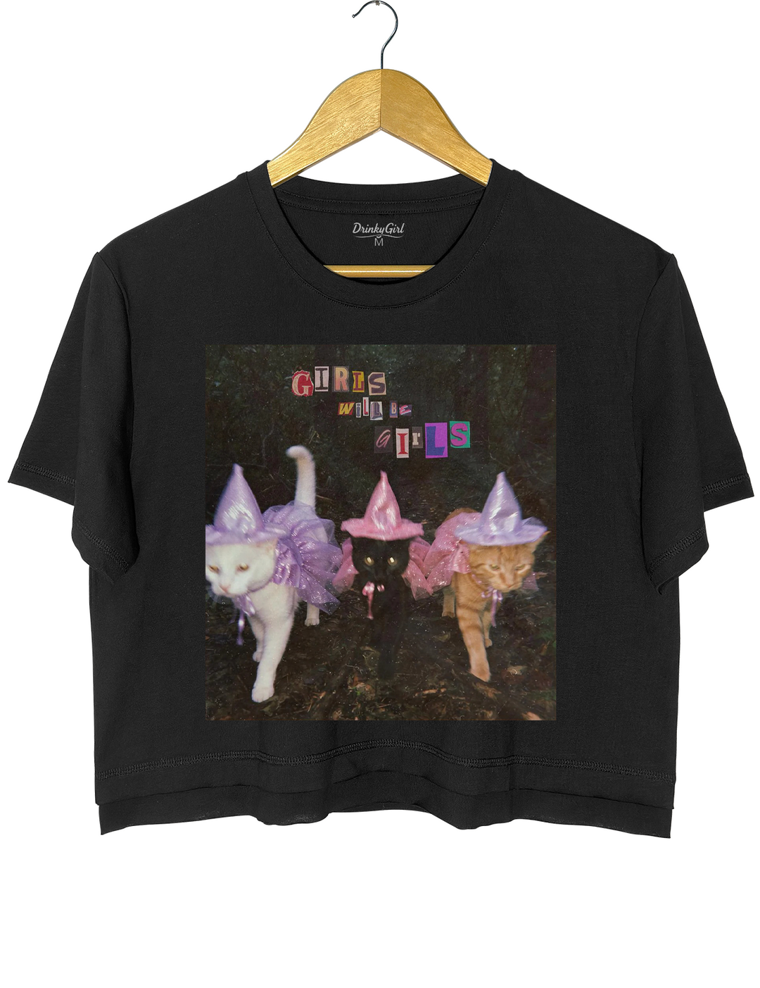 Halloween Witch Cats  Crop Top