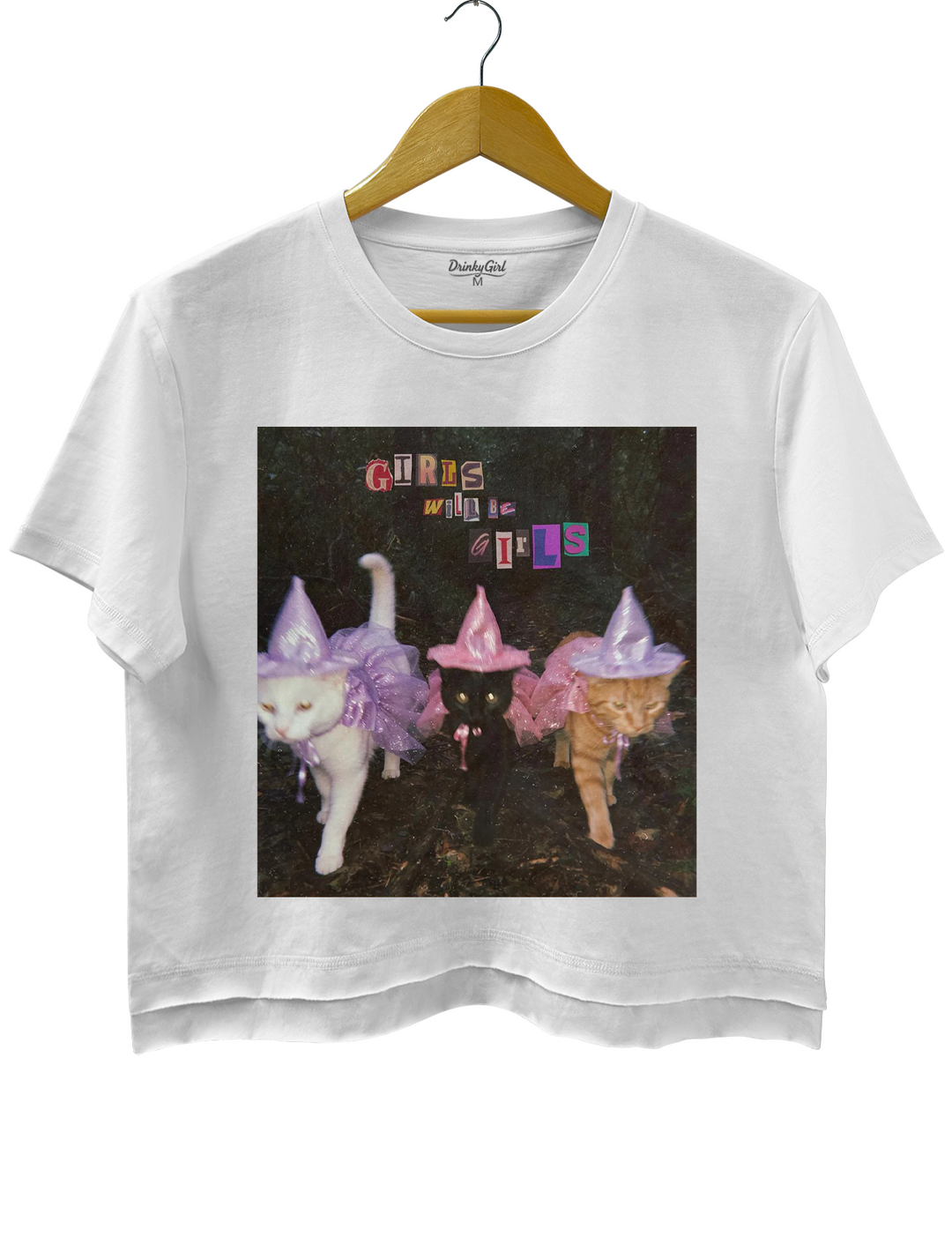 Halloween Witch Cats  Crop Top