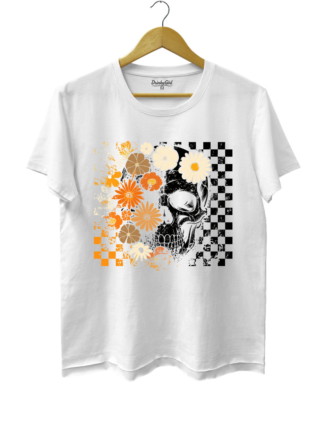 Boho Skull Graphic Cute Spooky Halloween Tee