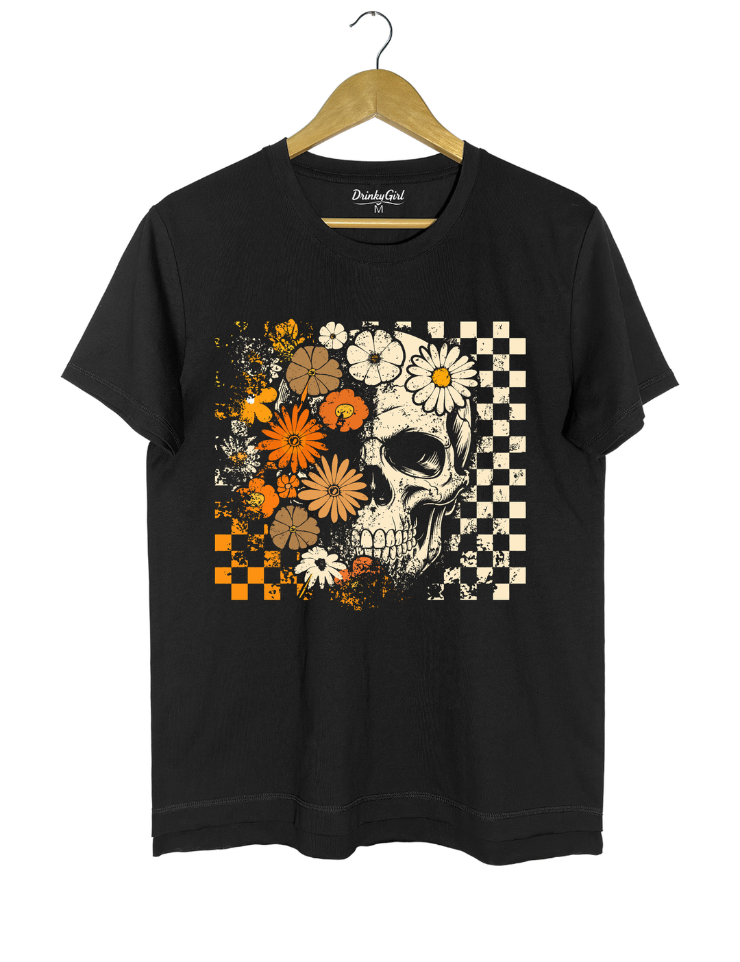 Boho Skull Graphic Cute Spooky Halloween Tee