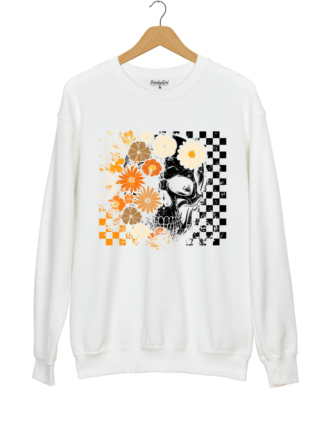 Boho Skull Graphic Cute Spooky Halloween Sweatshirt