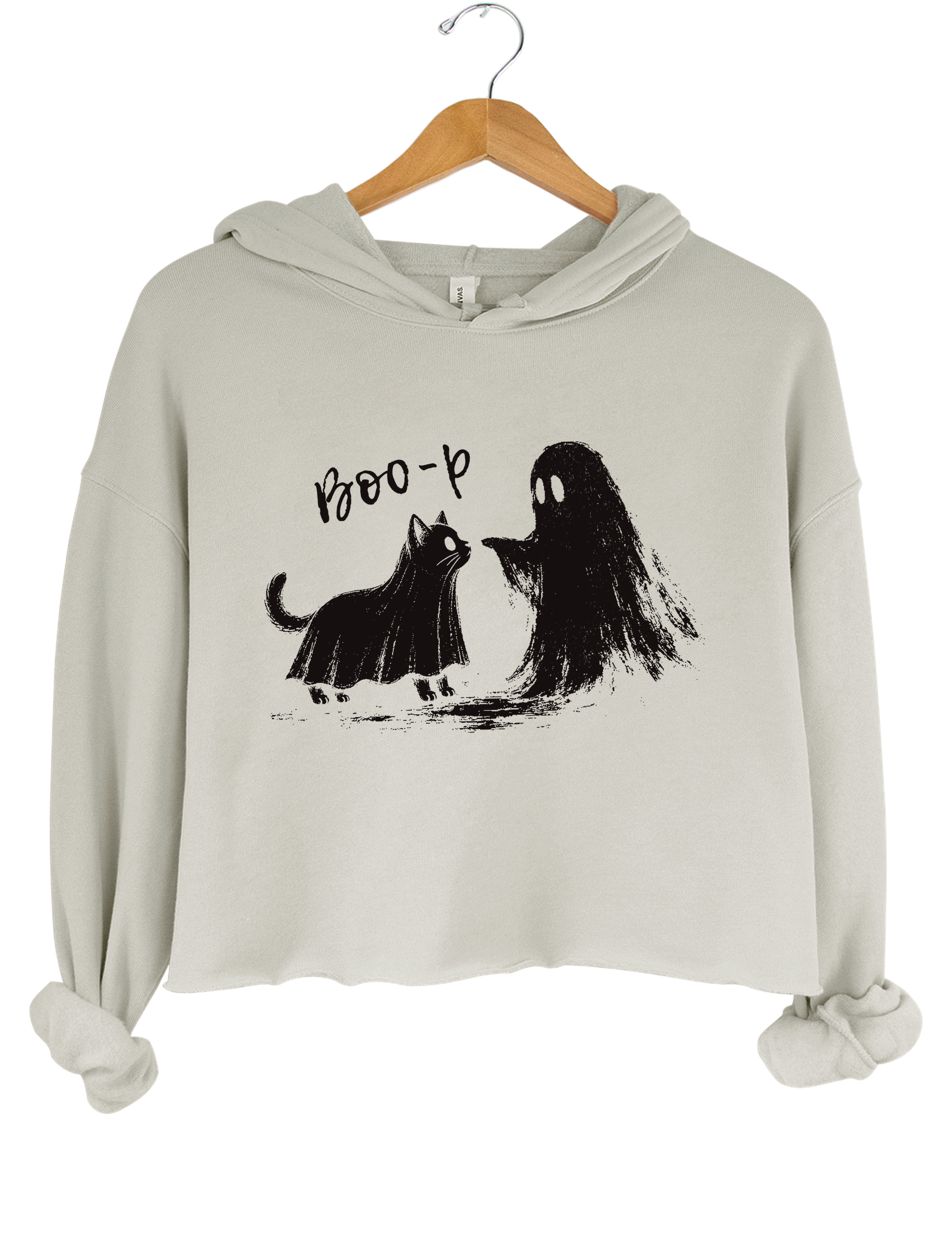 Boo-P Ghost Cat Crop Hoodie – Drinkygirl