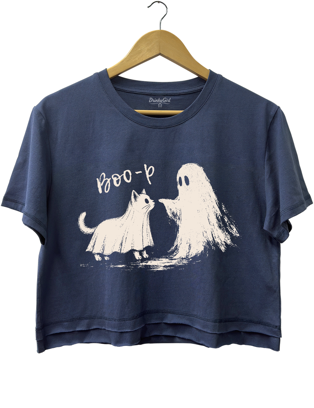 Boo-P Ghost Cat Crop Top