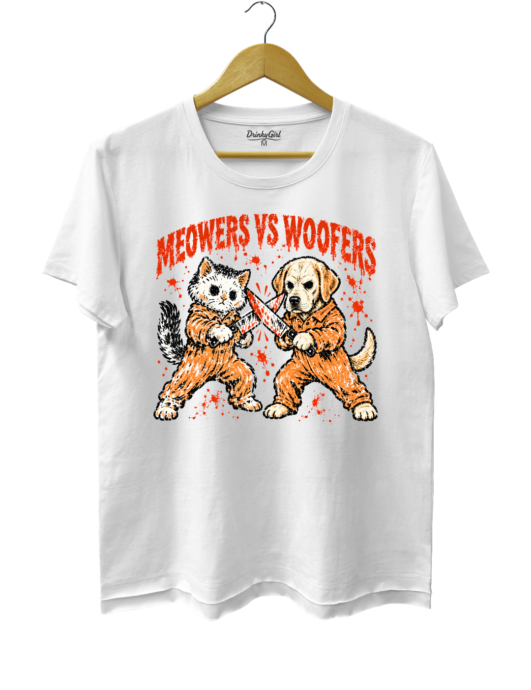 Meowers vs Woofers Halloween Showdown Tee