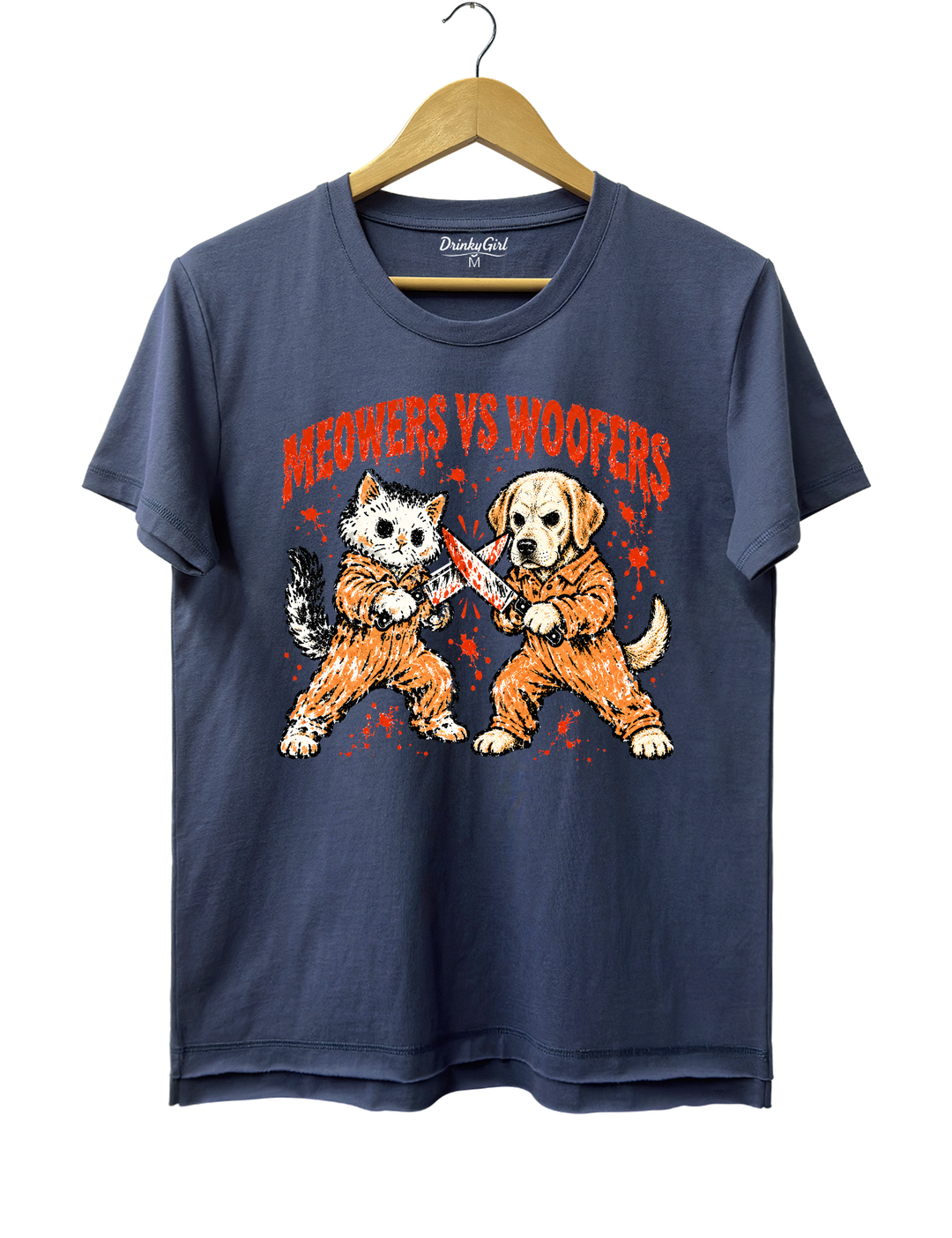Meowers vs Woofers Halloween Showdown Tee