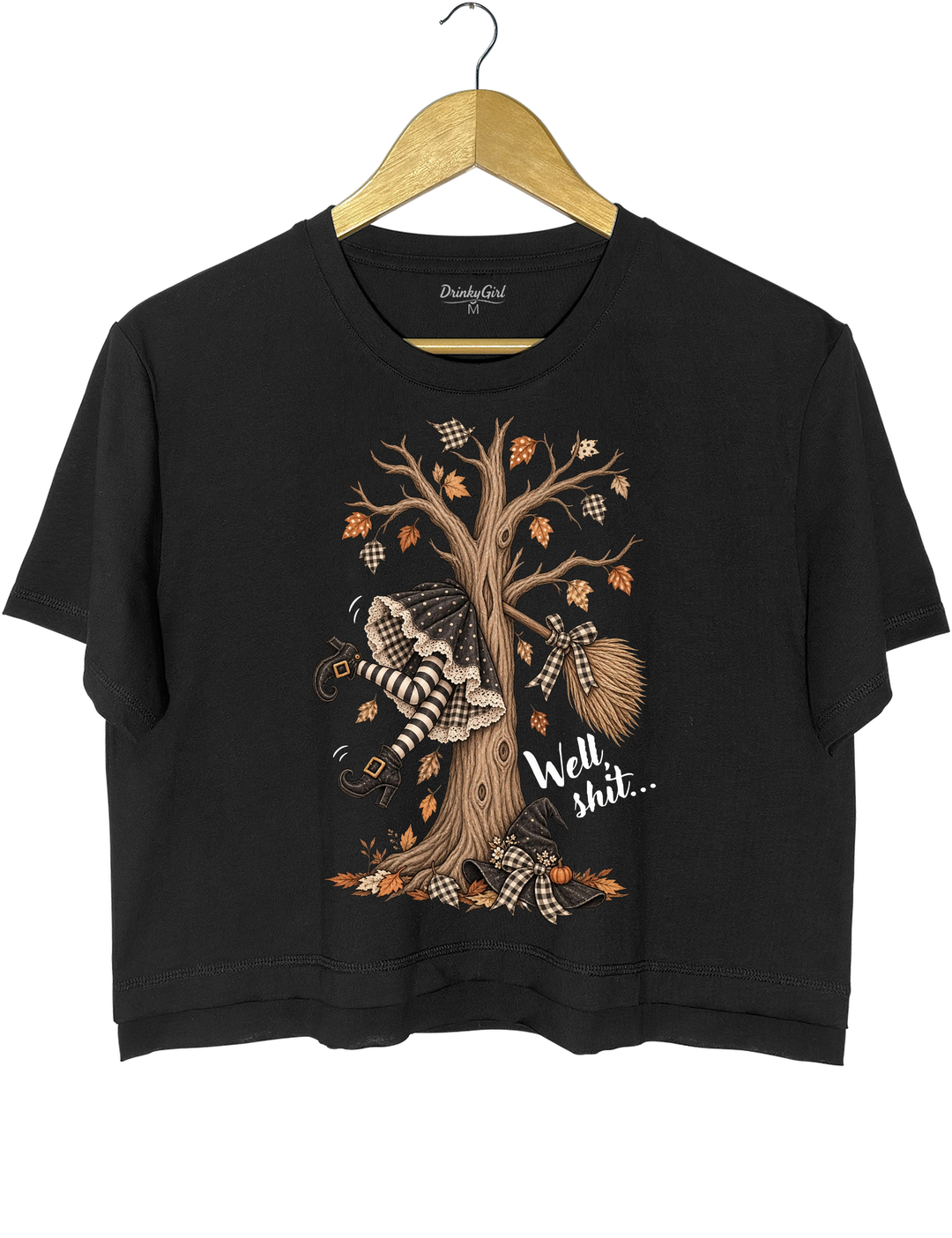 Well Shit Funny Witch Crop Top